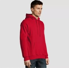 Hanes Men’s Ecosmart Fleece Pullover Hooded Sweatshirt – XL – Deep Red