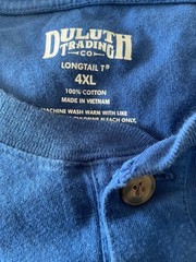 Duluth Trading Men’s Blue Heavyweight Pocket Crewneck Sweatshirt 4XL