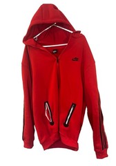 Nike Men’s Red Hoodie | 4Extra Large With Full Zip Front And Zip Pockets.