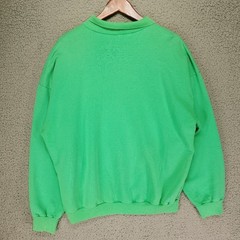 VTG 90s Souvenir Egypt Pyramids Graphic Polo Sweatshirt Mens XL Green Terry Boxy
