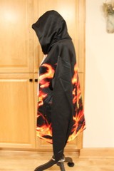 Anime Hoodie Bright Color Sweatshirt Novelty Orange Pattern Size Medium