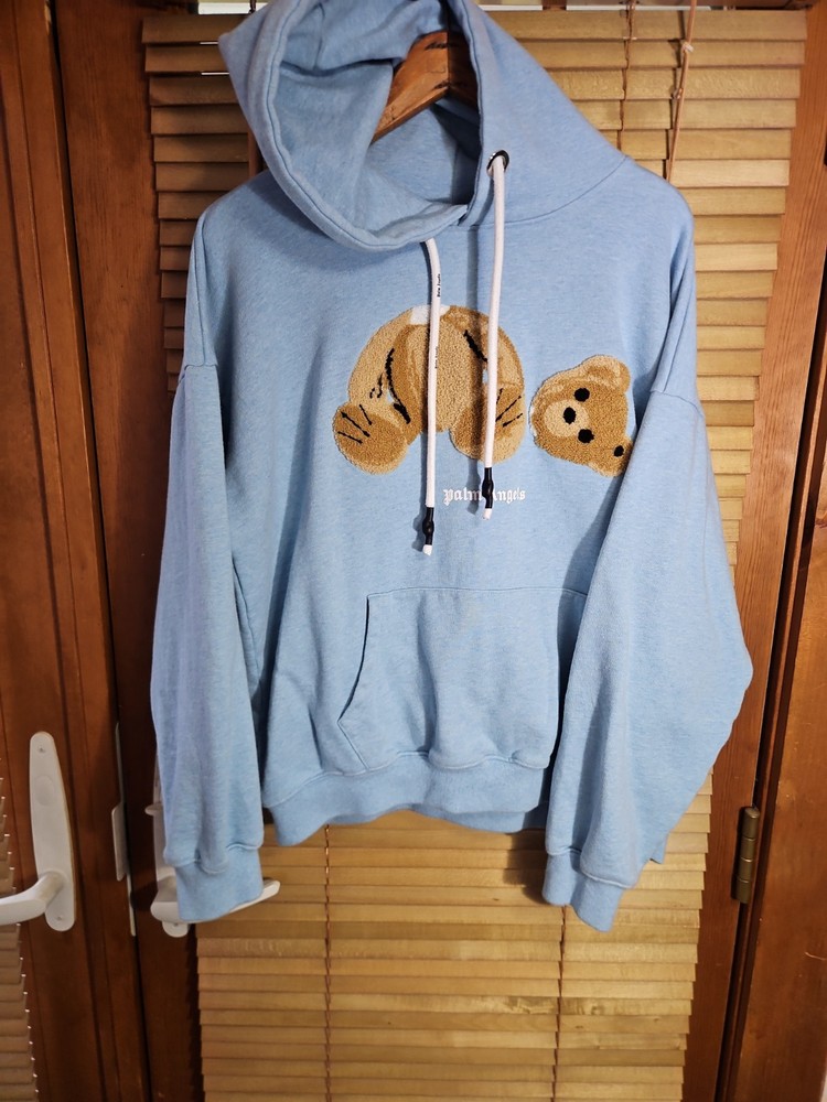 Designer Palm Angels Kill Bear Fuzzy Soft Heavyweight Hoodie Sweatshirt Men’s L