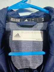 Adidas Hoodie Mens L Blue Pullover 1/4 Zip Hooded Pockets Breathable Lightweight
