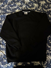 Pro Club Men’s XL Black Cotton/Poly Crewneck Pullover Sweatshirt Solid