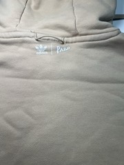 Adidas Originals x Parley Hoodie Men’s Small Tan Pullover 3-Stripe Sustainable *