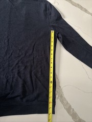 Basic H&M Men’s Navy Blue Knit Crew Neck Pullover Sweatshirt Long Sleeve Medium
