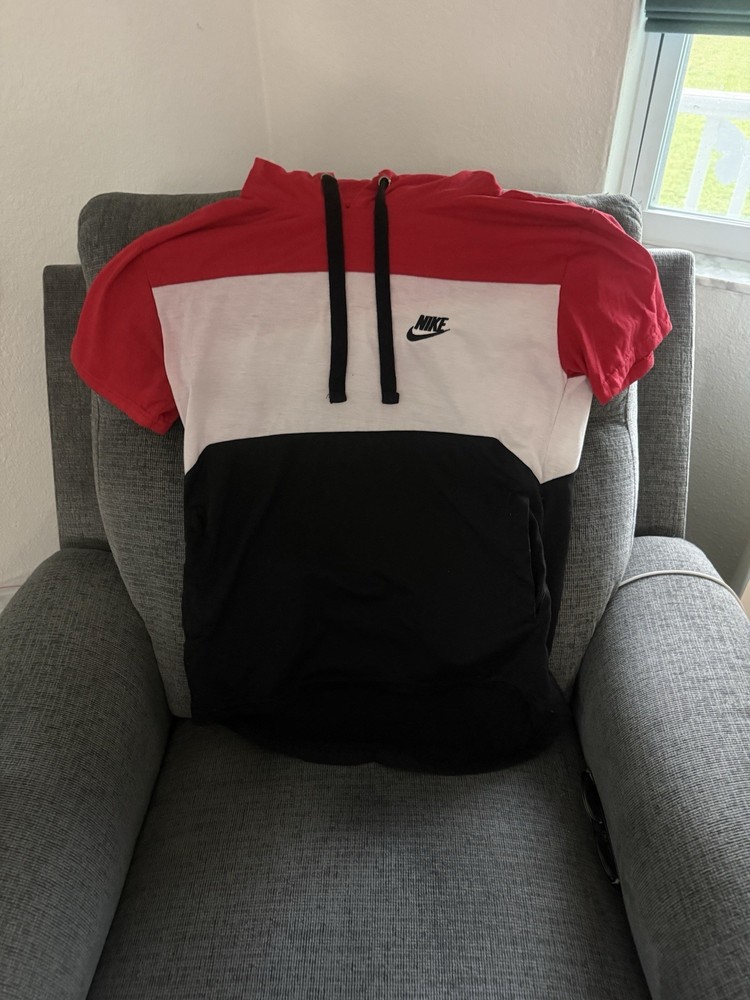 Nike Short Sleeve Color Block Hoodie XL Preowned