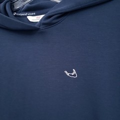 vineyard vines Mens XXS Navy Blue Pullover Hoodie Whale Logo Striped Trim