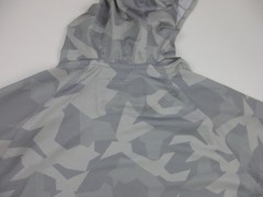 Mens Small Billfish Gear 40+ UPF Hoodie camo pullover fishing gray white
