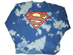 Vintage SUPERMAN Sweatshirt Medium M 90S Y2K Relaxed Athletic Oversized Tie Dye