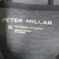 Peter Millar Eclipse Performance Hoodie XL Zip Up Sweater Golf Travel Office