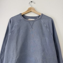 Officine Generale Paris 6 Blue Blank Designer Crewneck Sweatshirt – XL