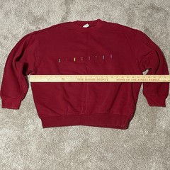 Vintage 90’s United Colors Of Benetton Sweatshirt Red Unisex M Made In Italy