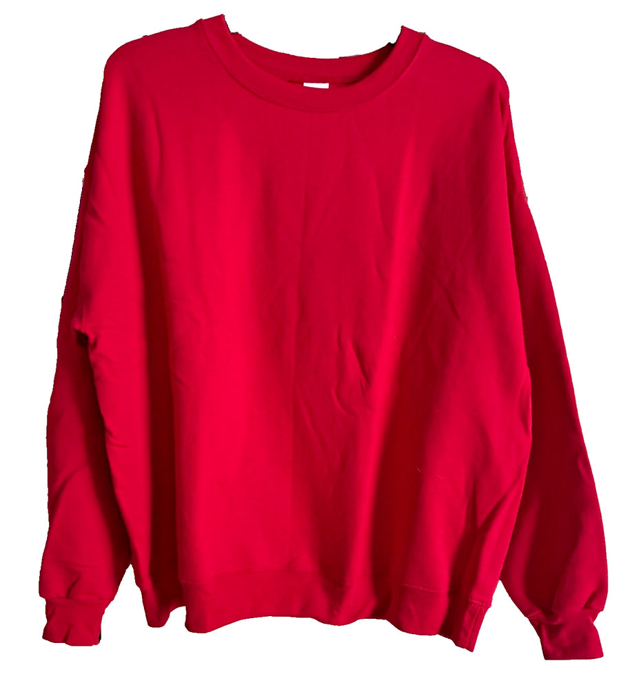 Hanes Unisex Ecosmart Crewneck Sweatshirt – 0P160 – 2XL DEEP RED 50%Cot./50%Poly