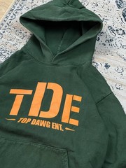 RARE Top Dawg Ent TDE Hip Hop Heavyweight Baggy Hoodie Size M