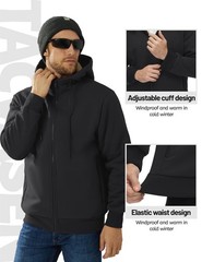 Men’s Winter Thermal Sweatshirts Full-Zip Up Sherpa Fleece Lined Hoodie Jacket