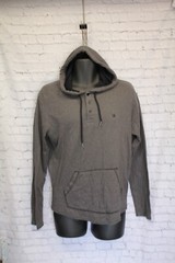 Hurley Hoodie Tshirt Men Medium Dark Gray Logo Pullover Striped Comfy Lounge