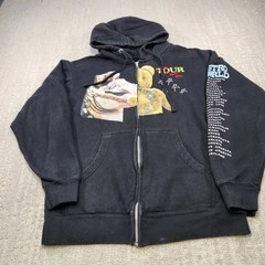 Travis Scott Astroworld Hoodie Adult Medium Full Zip Black Tour Concert Rap