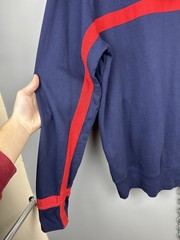 vivienne westwood hoodie zip up mens cotton size XL navy red