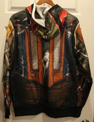 Star Wars Boba Fett Full-Zip Hoodie with Zip Face Mask Size Small – US Seller