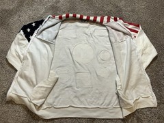 ESY Sweatshirt Men XL American Flag Full-Zip with 8 Sewn Vietnam Veteran Patches