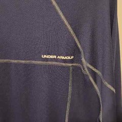 Under Armour All Season Gear Loose Fit 1/4 Zip Pullover in Navy and Grey Medium