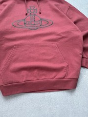 Vivienne Westwood Big Logo Orb Hoodie Pullover Hooded Men’s Luxury Red Size XL