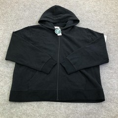 Aeropostale Cloud Soft Hoodie Sweatshirt Mens Small Black Full Zip Fleece Solid
