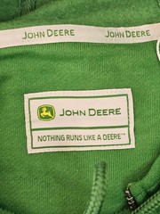XXL / 2XL GREEN – John Deere Men’s 1/4 Zip Heavyweight Cotton Sweatshirt Hoodie
