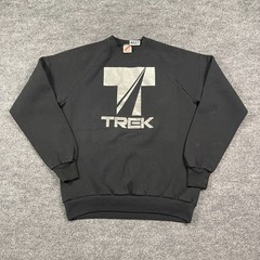 Vintage 80s TREK USA Bicycle Bike Sweatshirt Medium 20×24 Black