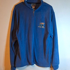 Canaan Valley Unisex 2XL Blue Full Zip Fleece Sweatshirt Mock Neck Embroidered