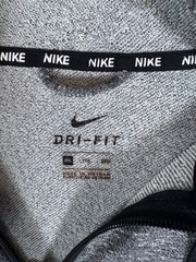 Nike Dri-FIT Grey/Black Zip Front Training Hoodie SZ XXL Polyester Lightweight