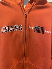 Chaps Ralph Lauren Hoodie Sweatshirt Men Large Embroidered Logo Full Zip