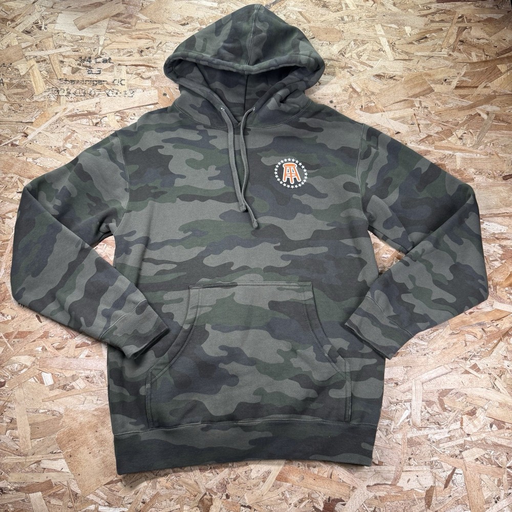 Barstool Sports Stool and Stars Men’s Hoodie Green Camo XBAR1152