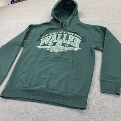 Morgan Wallen Hoodie Mens Medium One Night At A Time Tour Green Pullover Concert