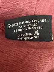 National Geographic Pullover Hoodie Sweatshirt Mens L Faded Graphic Map Design