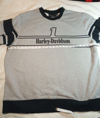 Harley-Davidson Men’s #1 Racing Crewneck Sweatshirt Heather Gray 2XL Modern