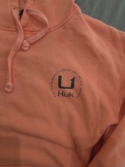 Huk Men’s Coral Pullover Hoodie Sweatshirt Fishing Activewear Size M Kangaroo