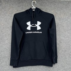 Under Armour Hoodie Mens Medium Black Pullover Sweatshirt Fleece Kangaroo