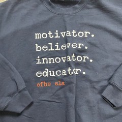 Gildan Heavy Blend Sweatshirt Mens XL Navy Blue Motivator Believer Soft Crew