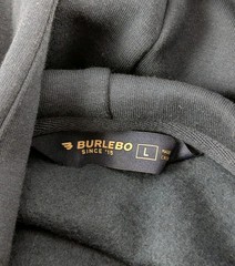 Burlebo Hoodie Men Large Old School Duck Hunt Graphic Pullover Outdoors Blue New