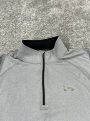 Under Armour Sweater Mens Large Gray All Season Gear Quarterzip *