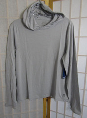 NWT HUK Waypoint Lt Gray Hoodie Rayon/Poly Blend Lightweight Shirt Men’s S