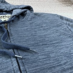 Surplus Hoodie Men 2XL Blue Full Zip Fleece Drawstring Hood Kangaroo Pockets