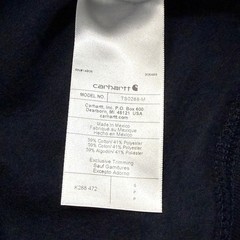 NEW! Carhartt Mens Small Loose Fit Midweight Logo Sleeve Hoodie Navy Blue K288