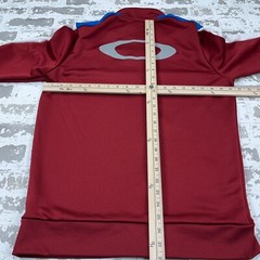 Oakley Sweatshirt Men Medium Red Gray Full Zip Track Suit Jacket Sweater Warm Up