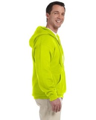 G126 Gildan DryBlend Adult 50/50 Full-Zip Hooded Sweatshirt -Safety Green-S