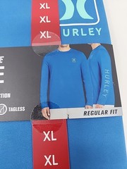 Hurley Men’s Sunny Side Hybrid Stretch Tagless UV T-Shirt XL Blue