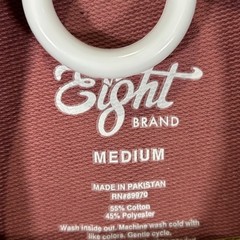 Eighty Eight Brand Mens Short Sleeve Sweatshirt Mauve Pink Crew Neck Medium NEW