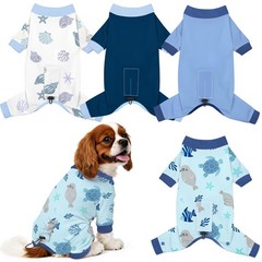 4 Pack Dog Pajamas Pet Costumes Dog Jammies Bodysuits Sweatshirt Adjustable Brea